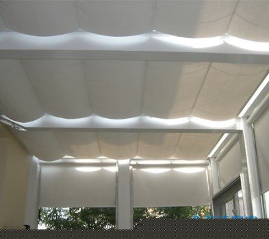 陽光房遮陽簾_電動天棚簾