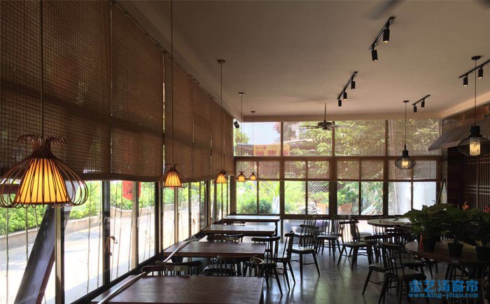 順德倫教風情食街餐廳窗簾_竹簾效果圖實拍 餐廳窗簾_竹簾效果圖實拍